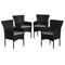 Flash Furniture Black Wicker Patio Chairs & Cream Cushions, PK 4 4-TW-3WBE074-BK-GG - alternate 10
